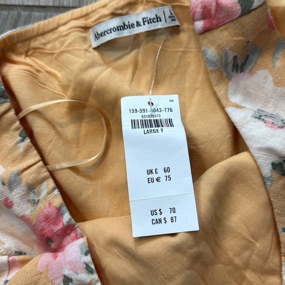 NWT Abercrombie & Fitch one shoulder floral mini dress Size Large Tall - Picture 7 of 12